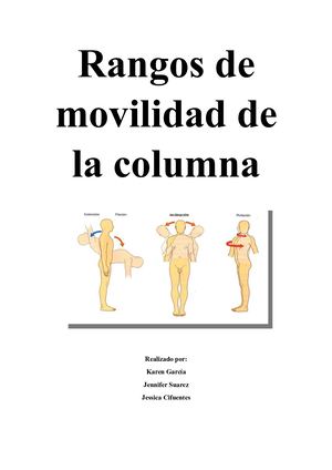 Rango De Movilidad De La Columna