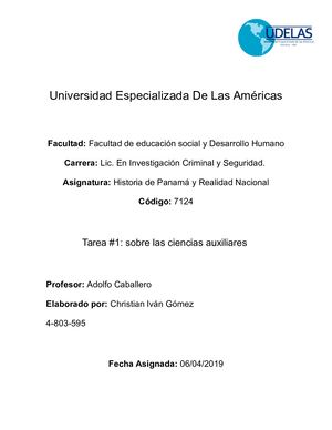Ciencias Auxiliares Y Hechos Historicos
