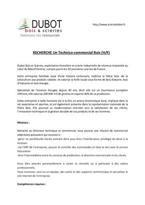 Technico Commercial Bois