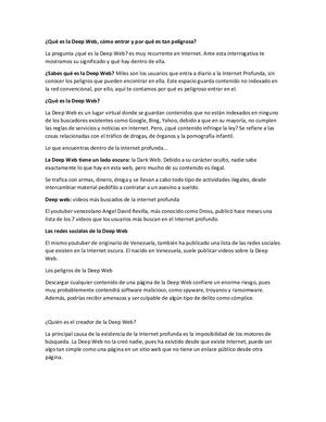 Qué Es La Deep Web