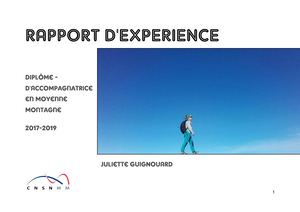 Rapport D'expérience Juliette Guignouard