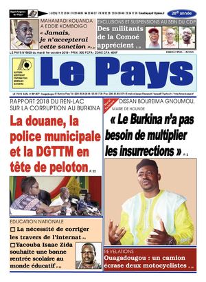 Le Pays N°6929 Du 01:10:2019