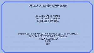 Categorìas Gramaticales 1