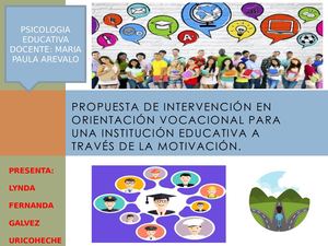 Propuesta De Intervención En Orientación Vocacional