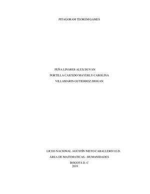 Proyectos MATEMÁTICAS - HUMANIDADES ESTUDIANTES GRADO 11