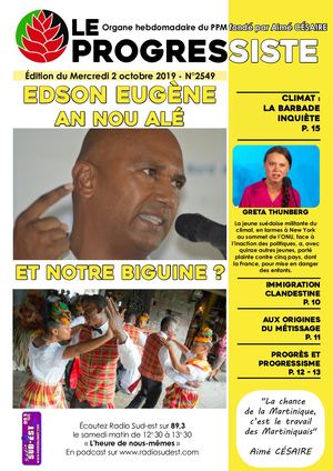 Le Progressiste du Mercredi 2 Octobre 2019