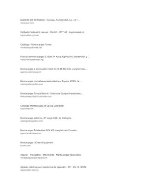 Manual De Montacargas