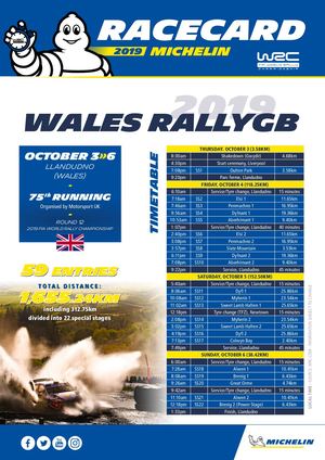 MICHELIN WRC - Racecard - 2019 Wales Rally GB  (EN)