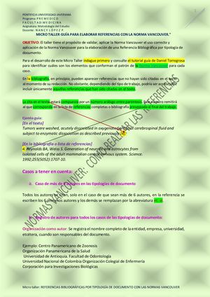 Resuelto Taller Referencias Con La Norma Vancouver (1) (1)