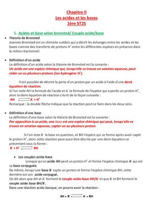 Cours Chap2 1st2s Les Acides Et Les Bases Partie 1