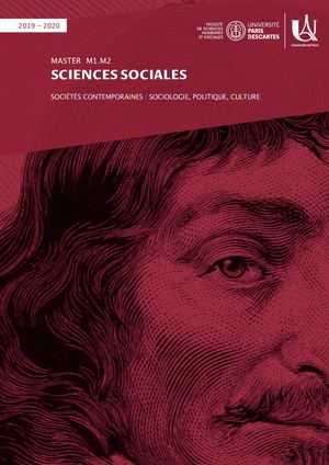 Brochure Master M1 - M2 -sociétés contemporaines : sociologie, politique, culture (SOCO) - Descartes - 2020 2019