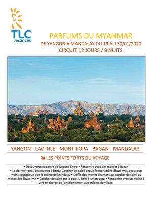 Tlc Vacances Parfums Du Myanmar Yangon Mandalay 1vol 12j V4