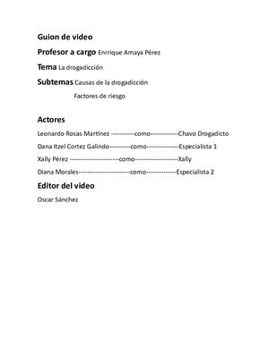 Guion De Video