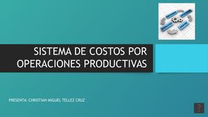Sistema De Costos Por Operaciones Productivas