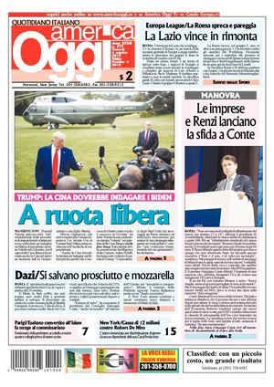 America Oggi 4 Ottobre 2019