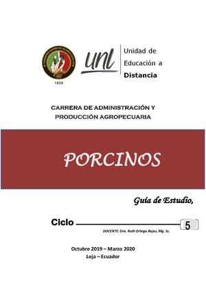 Guia De Estudio De Porcinos