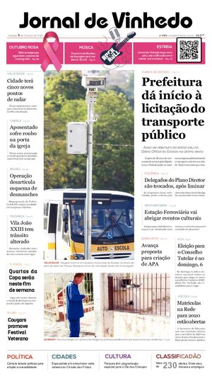 Jornal De Vinhedo Sábado, 5 De Outubro De 2019 Edic 1765