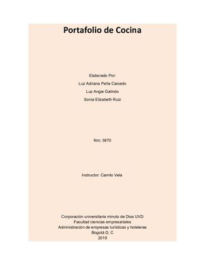 Portafolio De Cocina