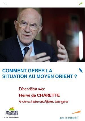 HERVE DE CHARETTE, ancien ministre des affaires étrangères