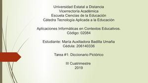 Auxiliadora Badilla Umaña Tarea 1
