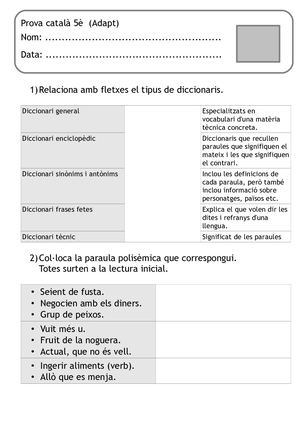 Prova De Català 5è