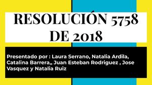 Resolución 5758