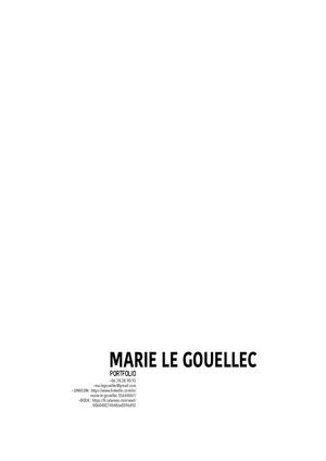 Marie Le Gouellec | Portfolio Curriculum Vitae