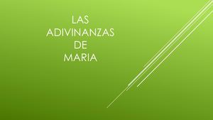 Las Adivinanzas De María