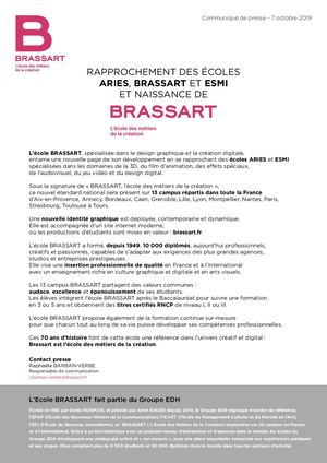 Communiqué de presse Brassart