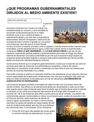 Revista Programas Ambientales.