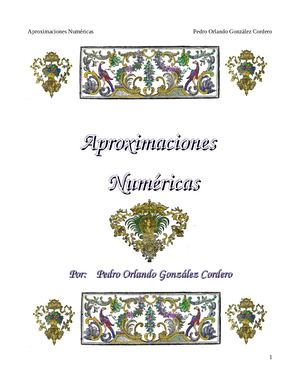 Aproximaciones Numéricas