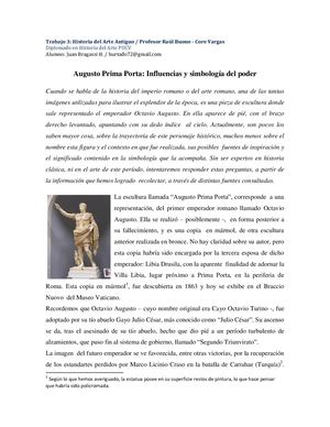 Augusto Prima Porta: Simbología del Poder
