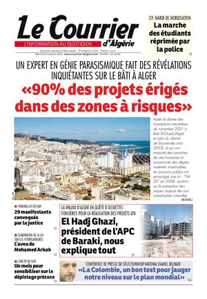 Le Courrier d'Algérie du mercredi 9 octobre 2019