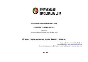 Silabo Trabajo Social En Ámbito Laboral