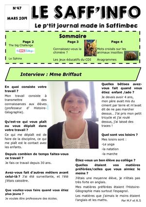Le Saff Info N°47 Mars 2019