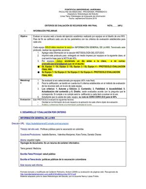 Parametros Evaluación Final Wix Por Equipos