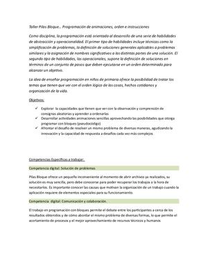 Planificación Taller Pilas Bloque