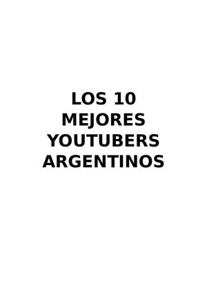 Los 10 Mejores Youtubers Argentinos