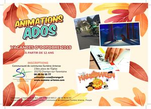 Animations Ados Octobre 2019
