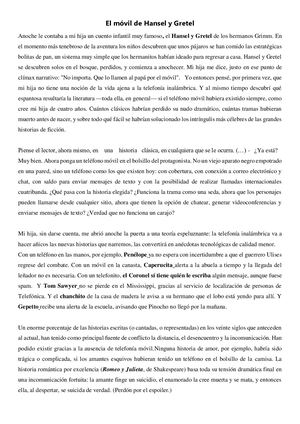 El Móvil De Hansel Y Gretel