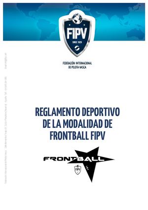 Reglamento Frontball Fipv