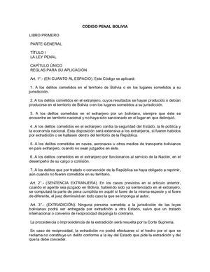 Código Penal Boliviano