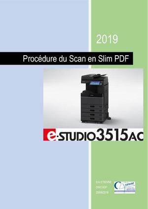 Procedure De Scan Au Format Slim Pdf Pour Les Photocopieurs Toshiba V2