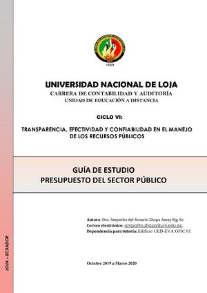 Guía De Presupuesto Del Sector Público