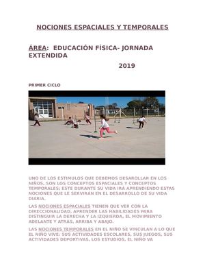 Nociones Espaciales Y Temporales Trabajo De Feriado