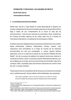 Feliu 1918 Promocion Y Publicidad Los Albumes De Nestle