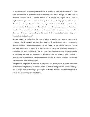 Resumen De 250 Palabras