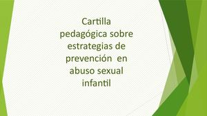 Cartilla Pedagógica Sobre Estrategias De Prevención En Abuso