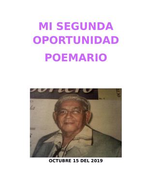 Poemario "Mi segunda oportunidad"