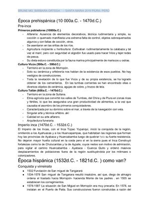 Línea De Tiempo Piura